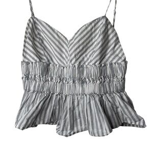 Express Gray Striped Camisole Top